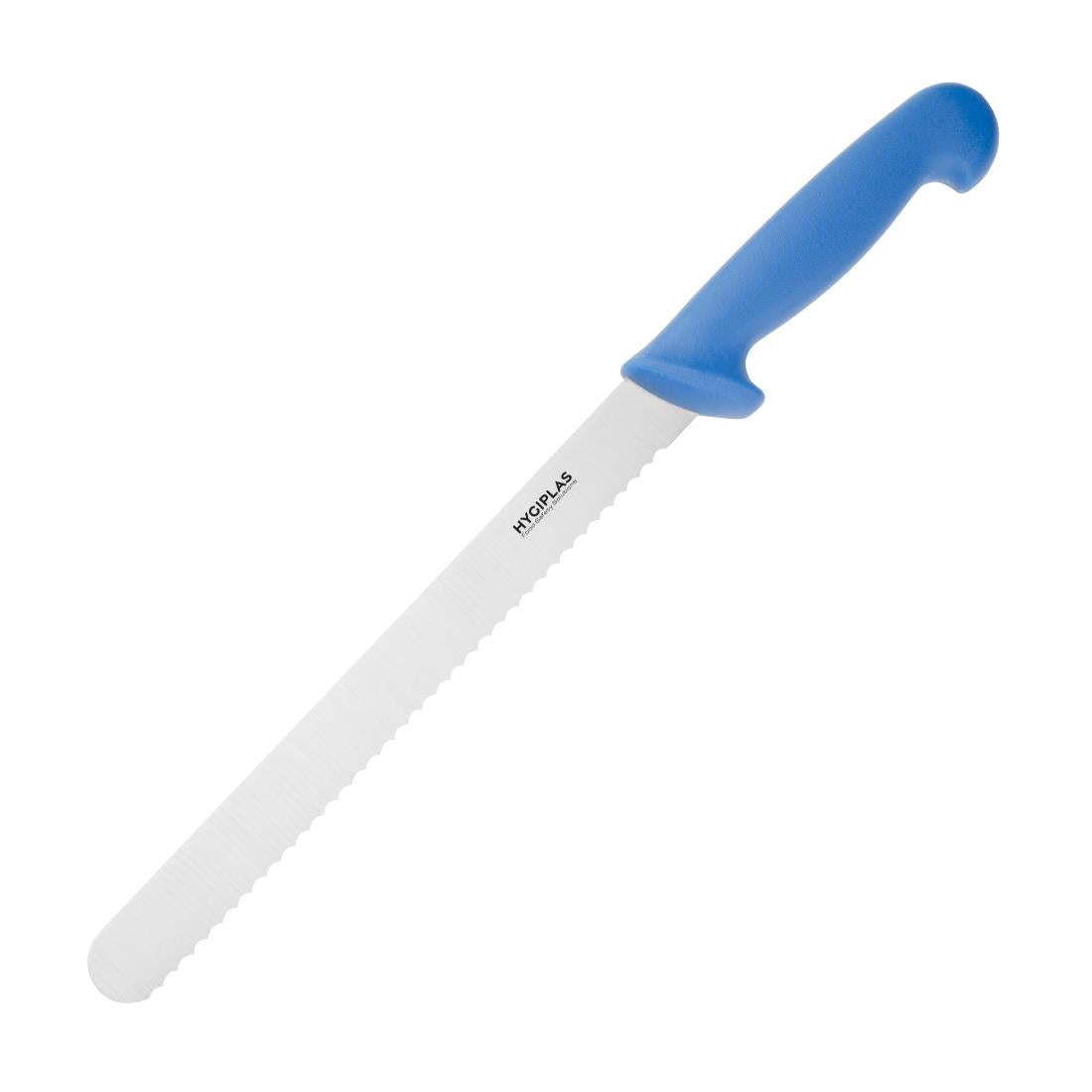 Couteau à génoise dentelé Hygiplas bleu 254 mm — FX120