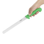 Couteau à génoise dentelé Hygiplas vert 254mm — FX121