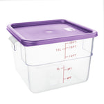 Grand couvercle carré pour boîte alimentaire Hygiplas violet — FX145
