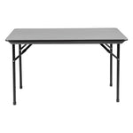 Table rectangulaire pliante grise en ABS Bolero 1220mm — GC594