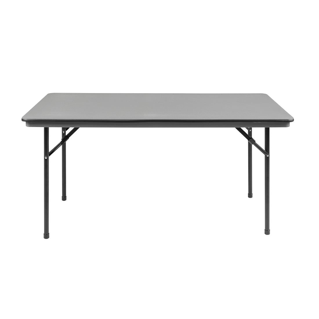 Table rectangulaire pliante grise en ABS Bolero 1520mm — GC595