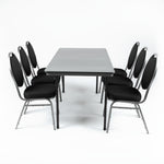 Table rectangulaire pliante grise en ABS Bolero 1520mm — GC595