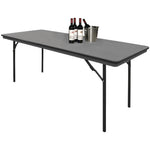 Table rectangulaire pliante grise en ABS Bolero 1830mm — GC596