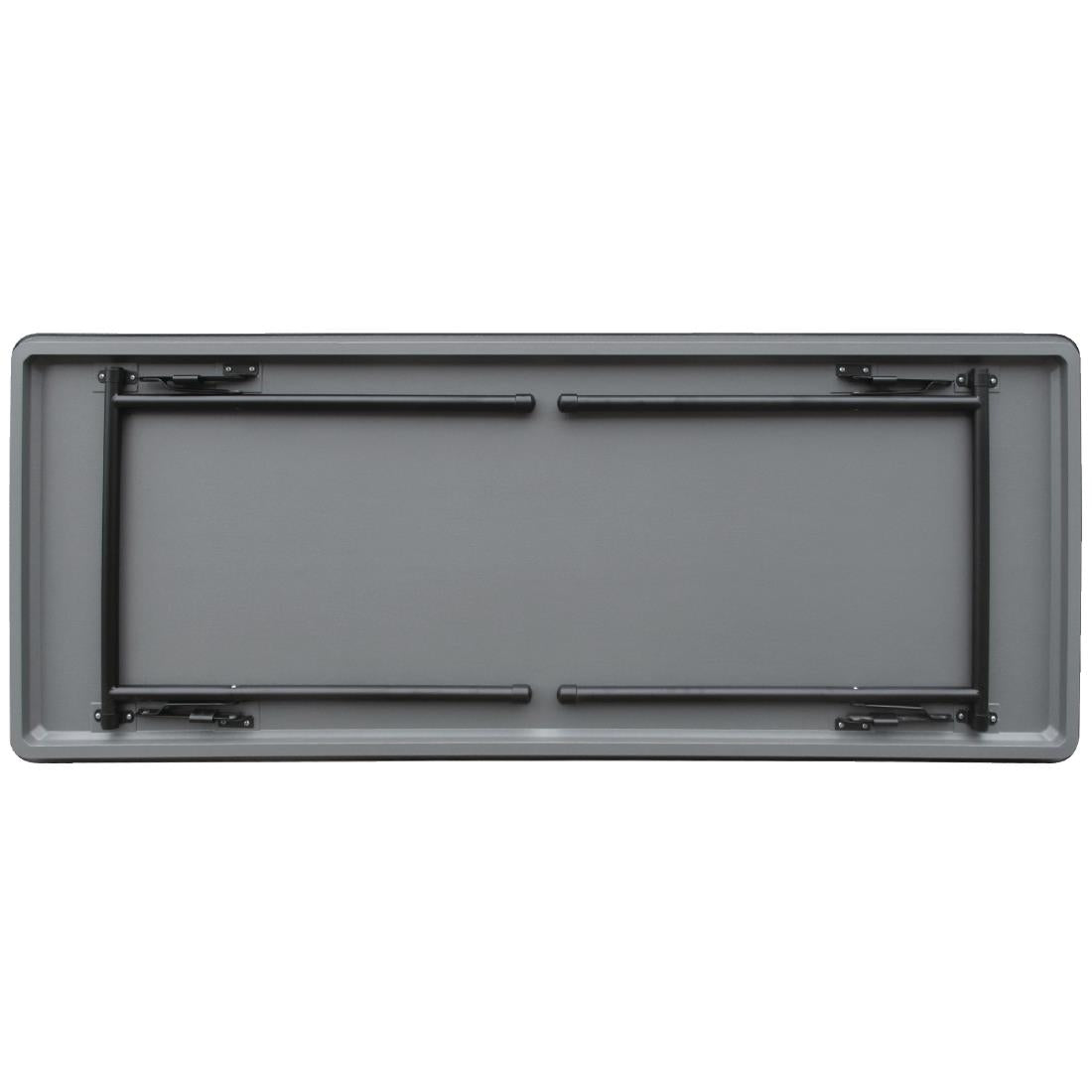 Table rectangulaire pliante grise en ABS Bolero 1830mm — GC596