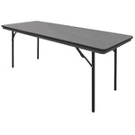 Table rectangulaire pliante grise en ABS Bolero 1830mm — GC596