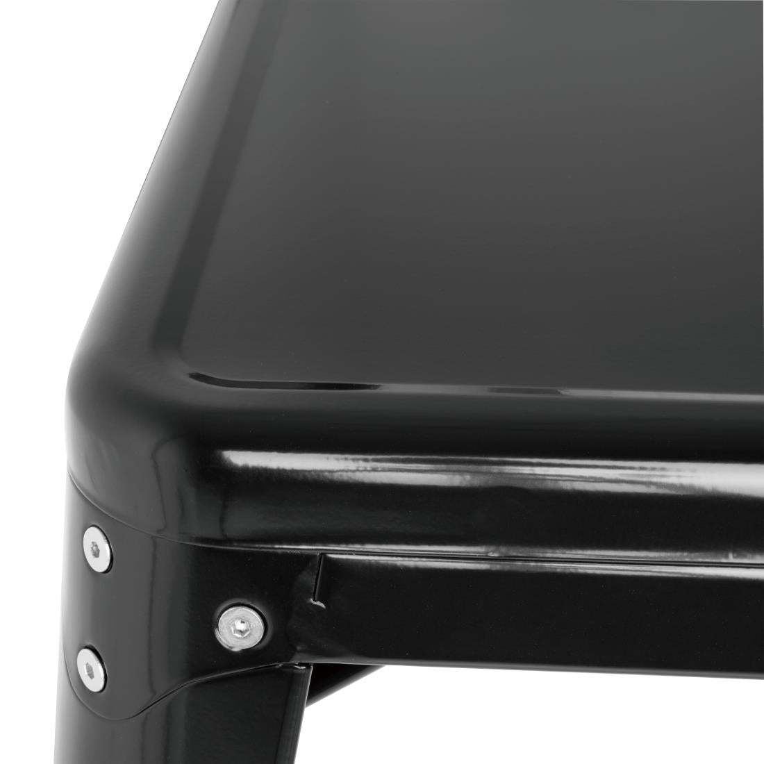 Table carrée en acier noir Bolero Bistro 668mm — GC867