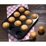 Plaque antiadhésive de 12 moules à muffins Vogue — GD011