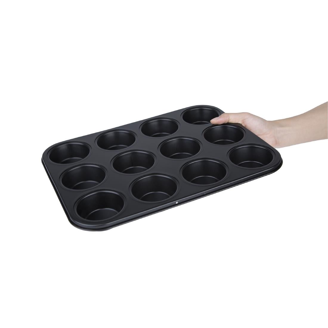 Plaque antiadhésive de 12 moules à muffins Vogue — GD011
