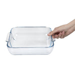 Plat carré en verre Pyrex 210mm — GD029
