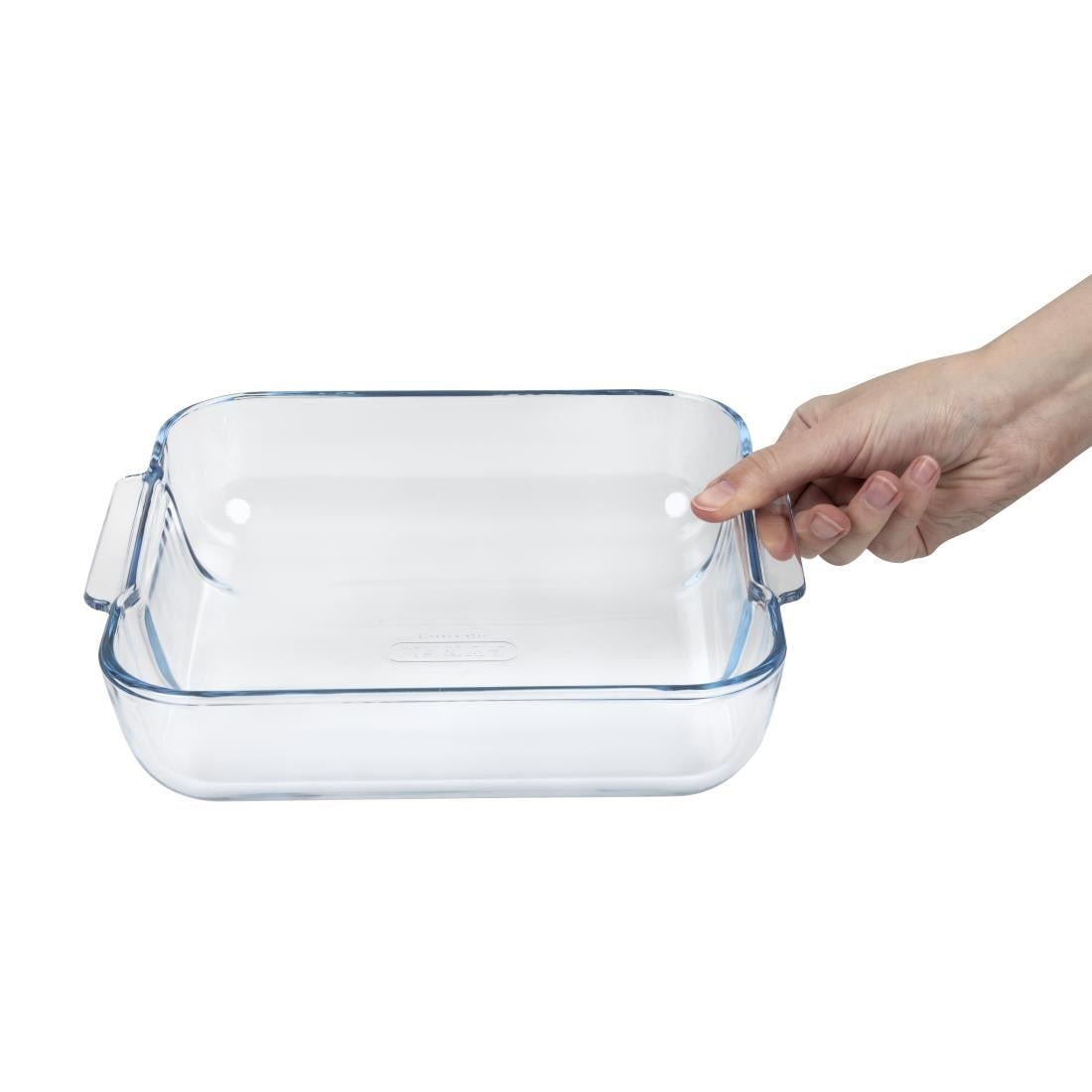 Plat carré en verre Pyrex 210mm — GD029
