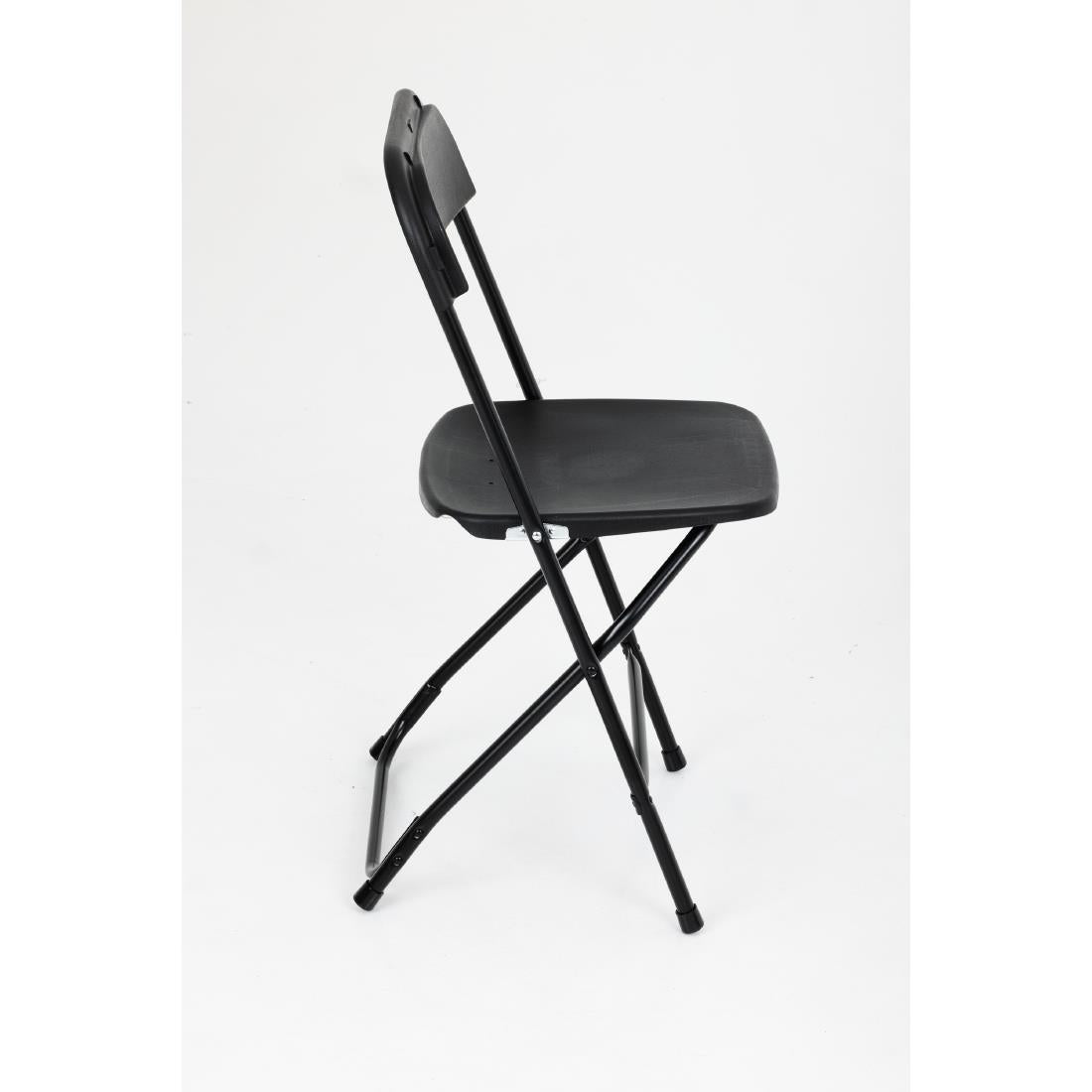 Chaises pliantes en polypropylène Bolero noires (lot de 10) — GD386