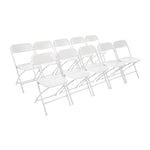 Chaises pliantes Bolero blanches (lot de 10) — GD387