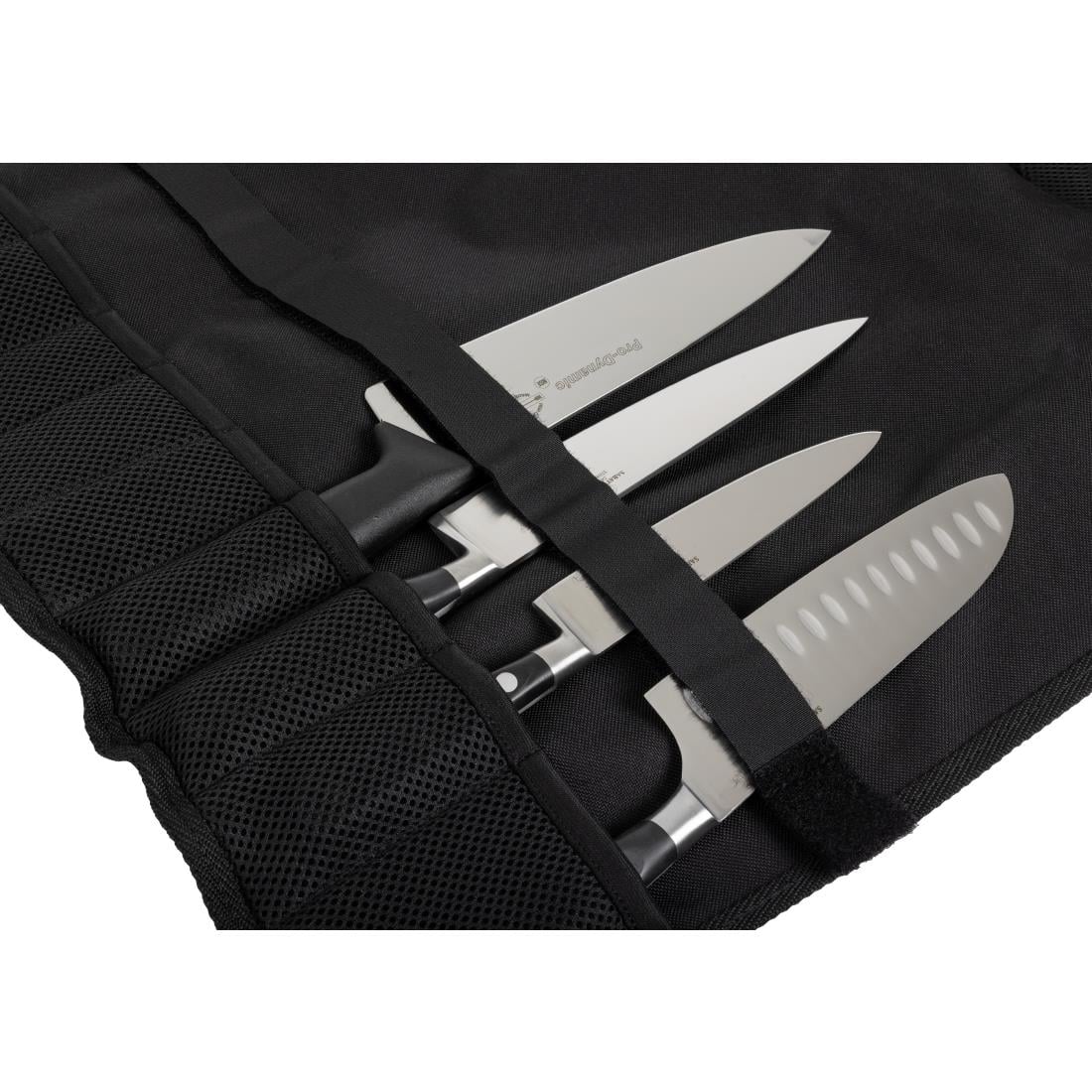 Trousse enroulable en tissu avec sangle Dick noire 11 pièces — GD796