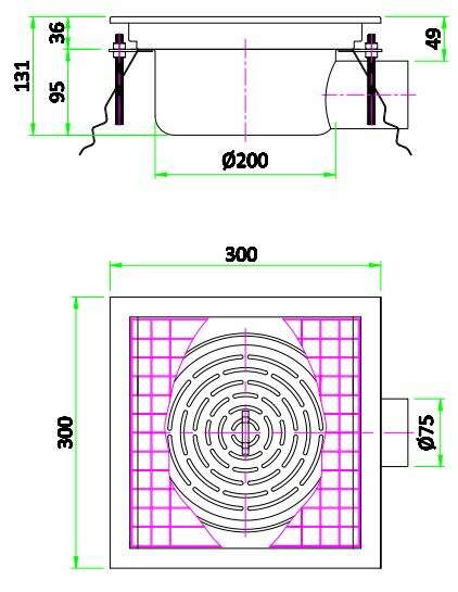 300 caniveau de sol 300 — Combisteel 7075.0100