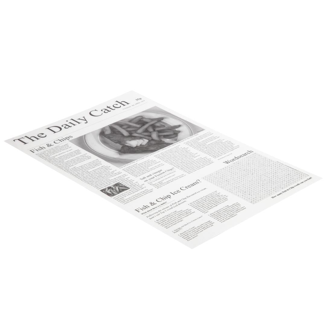 Carrés de papier ingraissable avec imprimé journal (lot de 500) — GF036