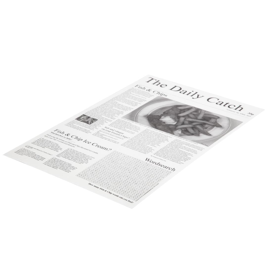 Carrés de papier ingraissable avec imprimé journal (lot de 500) — GF036