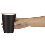 Gobelets boissons chaudes paroi simple Fiesta Recyclable noirs 340ml (lot de 1000) — GF042