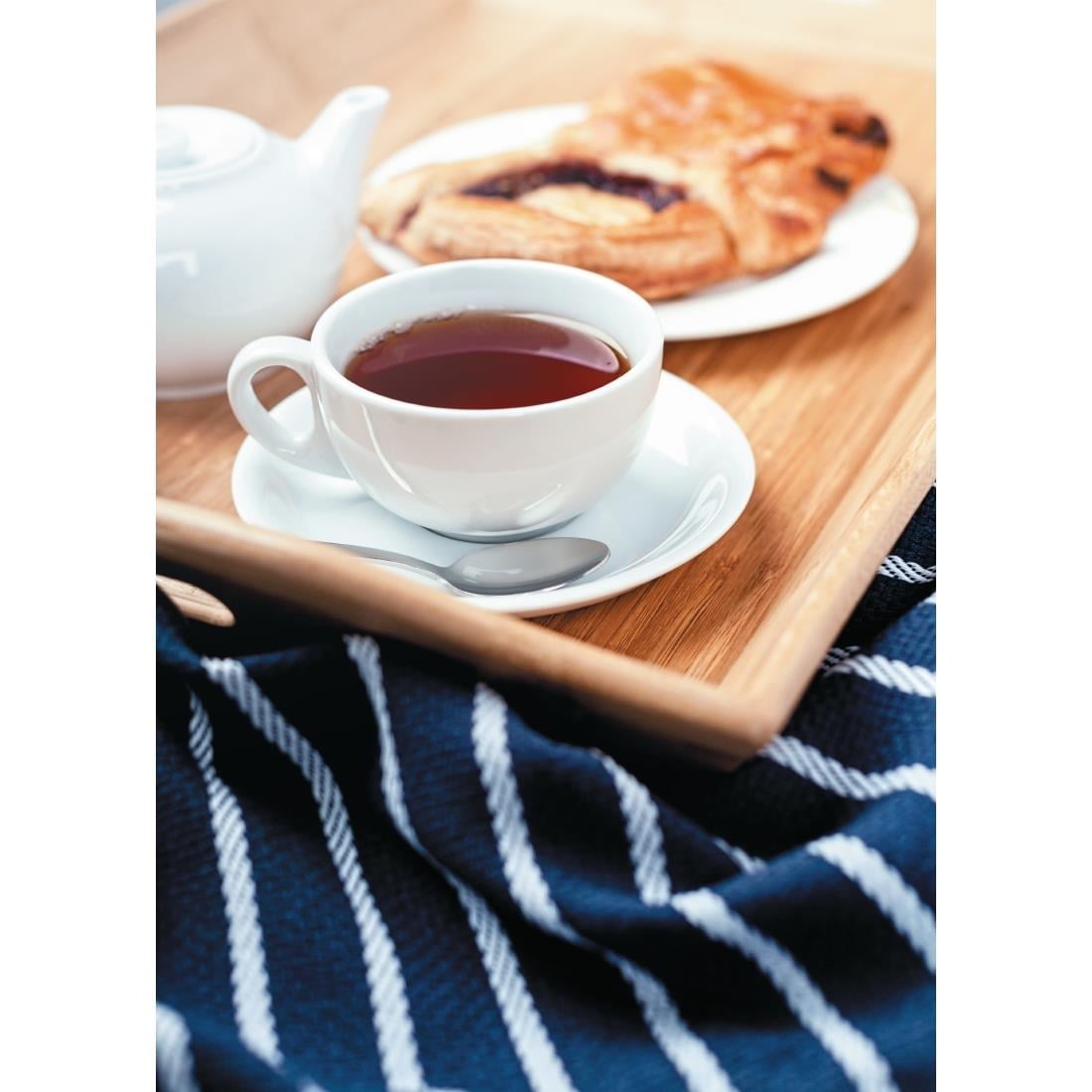 Soucoupes pour tasses à cappuccino Olympia Whiteware (lot de 12) — CB470