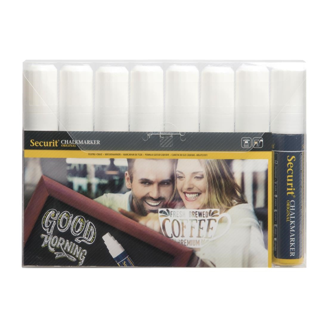 Marqueurs blancs effaçables Securit (lot de 8) — GF260