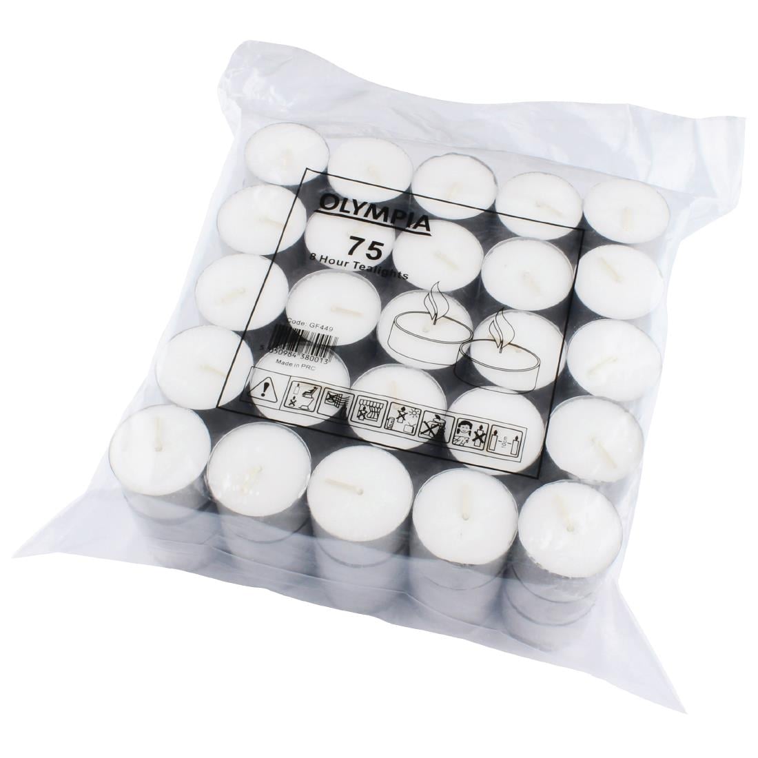 Bougies chauffe-plat 8 heures Olympia (Lot de 75) — GF449
