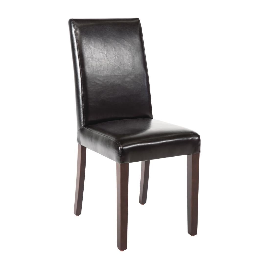 Chaises en simili cuir Bolero noires (lot de 2) — GF954