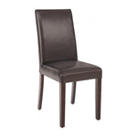 Chaises en simili cuir Bolero marron foncé (lot de 2) — GF955