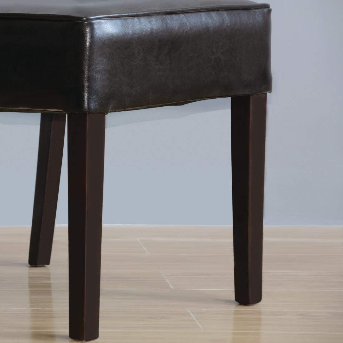 Chaises confortables en simili cuir Bolero marron foncé (lot de 2) — GF957