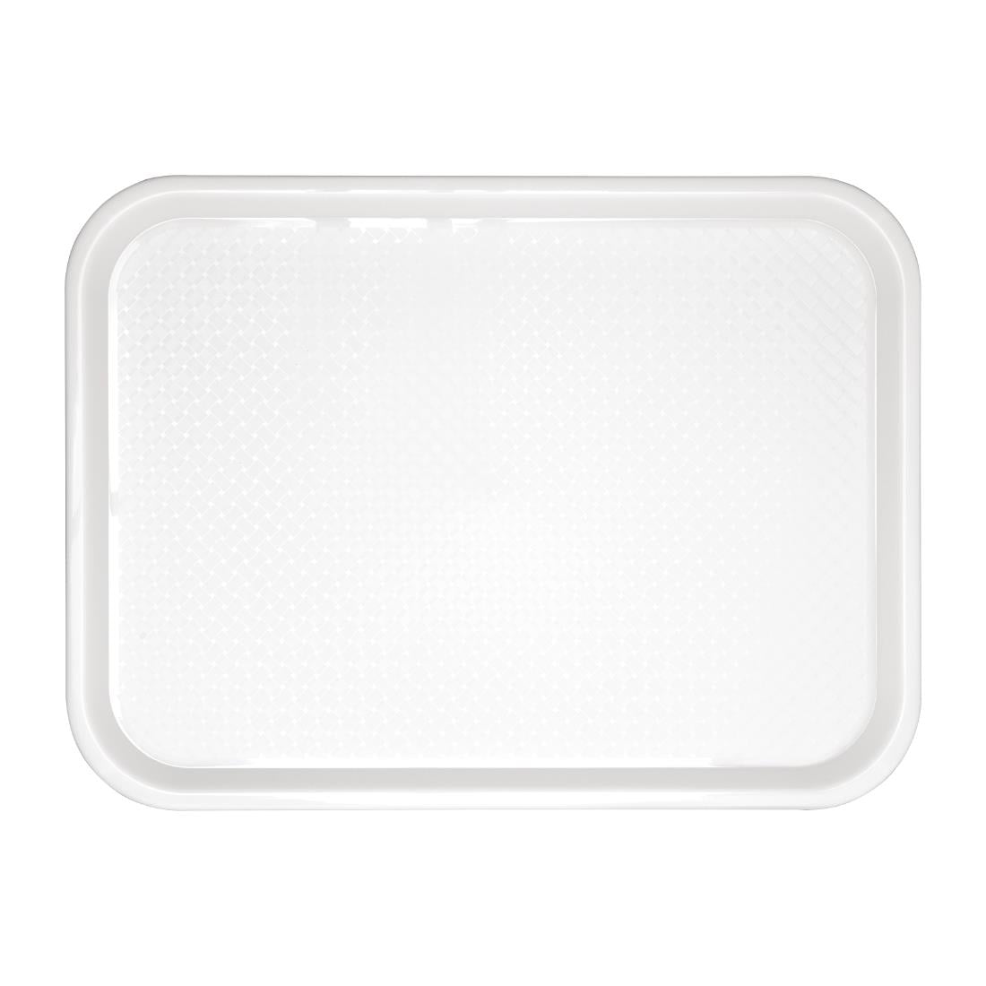 Plateau fast food en plastique Olympia Kristallon blanc 275x353mm — GF995