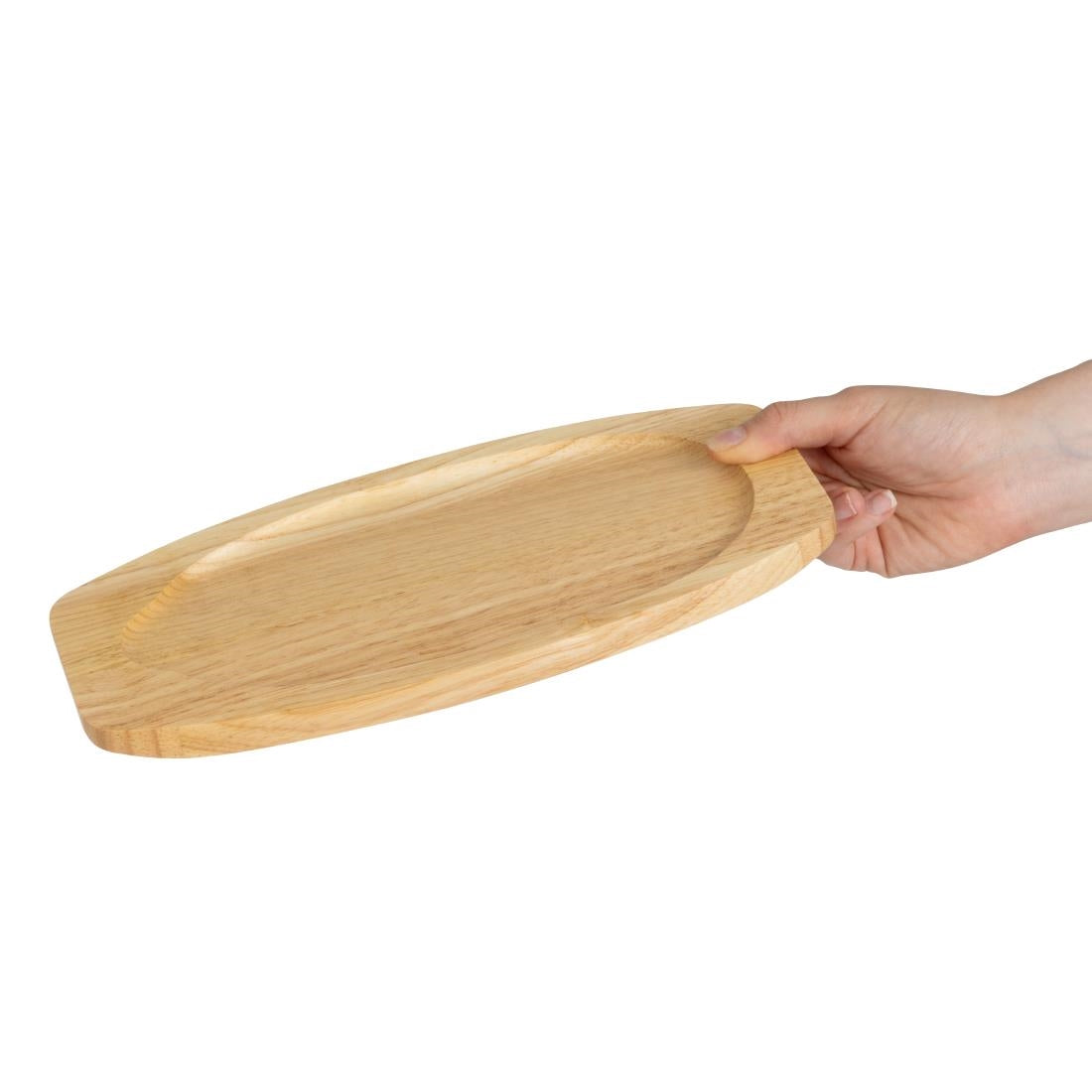 Support en bois d'hévéa pour plat en fonte 286x149 GG133 Olympia — GG135