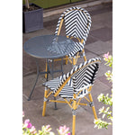 Chaises style parisien en rotin PE Bolero noires (lot de 2) — CH111