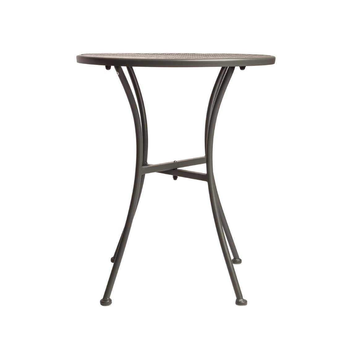 Table bistro ronde en acier ajouré Bolero grise 600mm — GG703