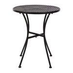 Table bistro ronde en acier ajouré Bolero noire 600mm — GG705