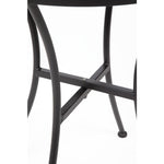 Table bistro ronde en acier ajouré Bolero noire 600mm — GG705