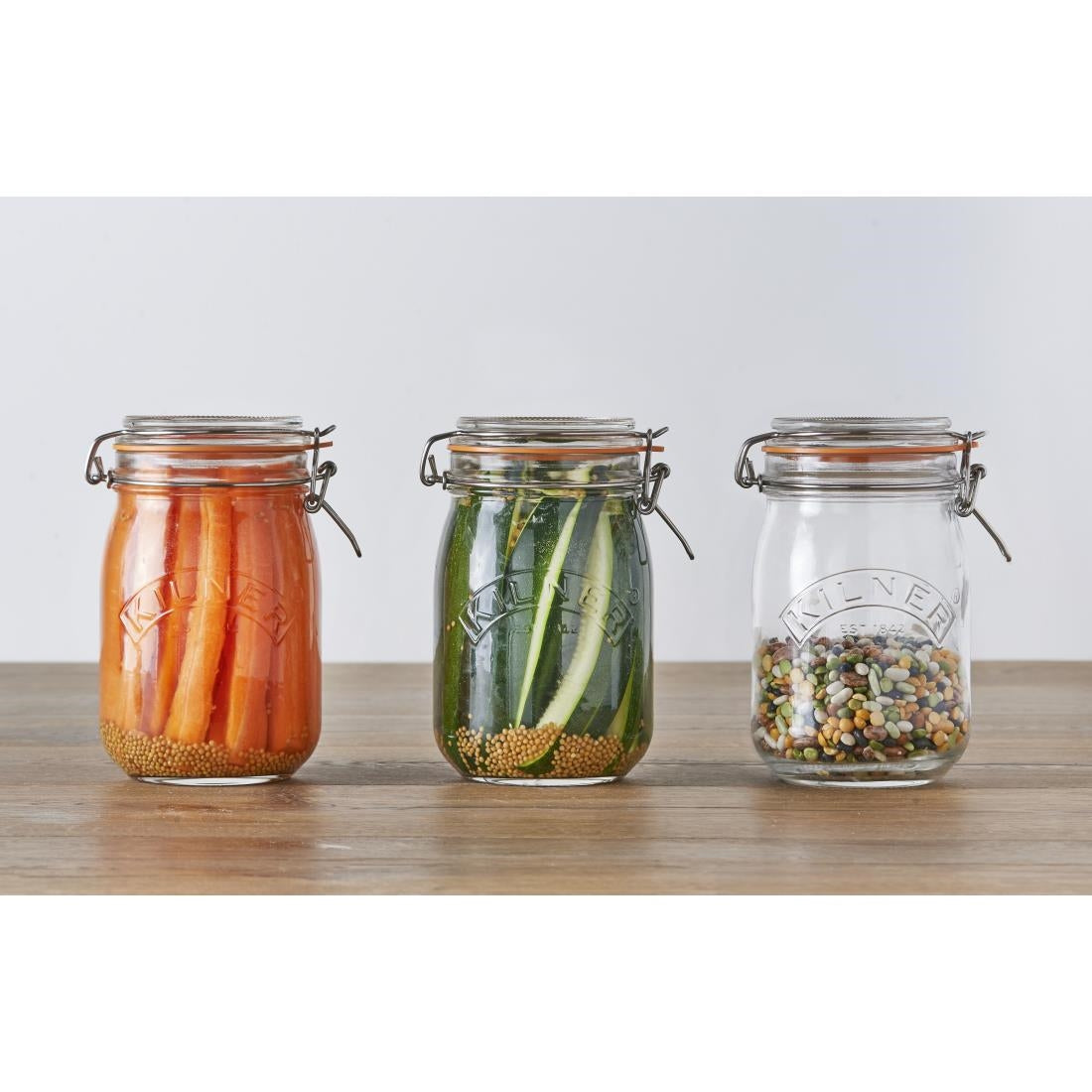 Bocal à conserve avec clip Kilner 1L — GG782