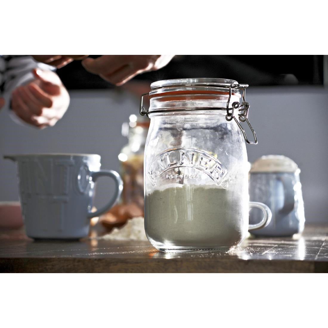 Bocal à conserve avec clip Kilner 1L — GG782