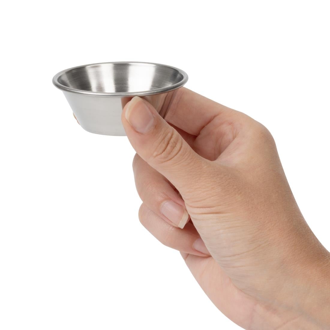 Pots à sauce en acier inoxydable Olympia 40ml (lot de 12) — GG877