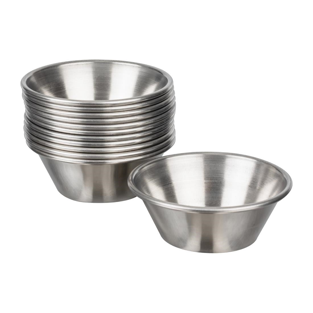 Pots à sauce en acier inoxydable Olympia 40ml (lot de 12) — GG877