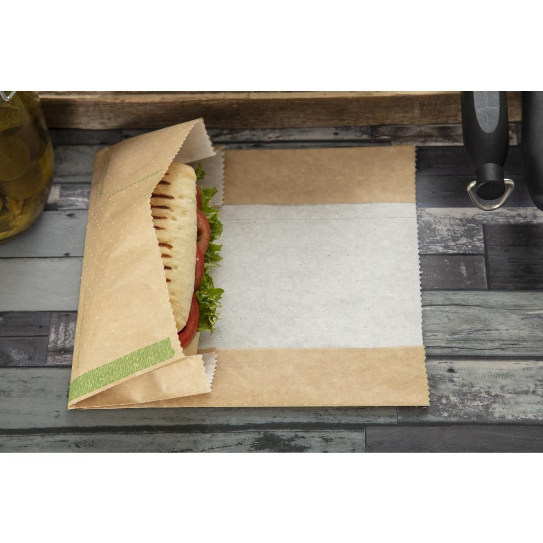 Sachets panini kraft compostables Vegware (lot de 500) — GH019