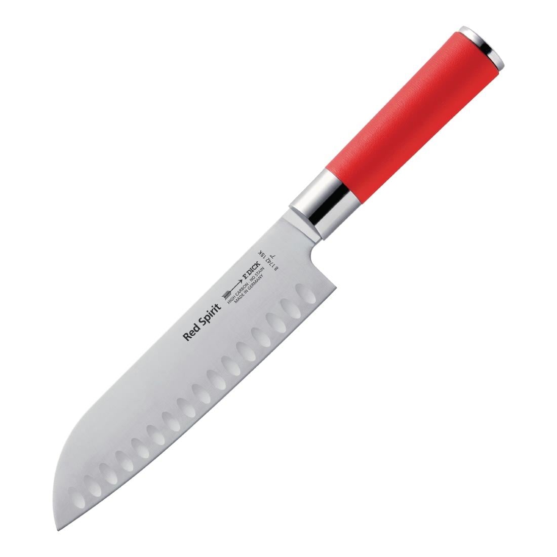 Couteau Santoku alvéolé Dick Red Spirit 180mm — GH292