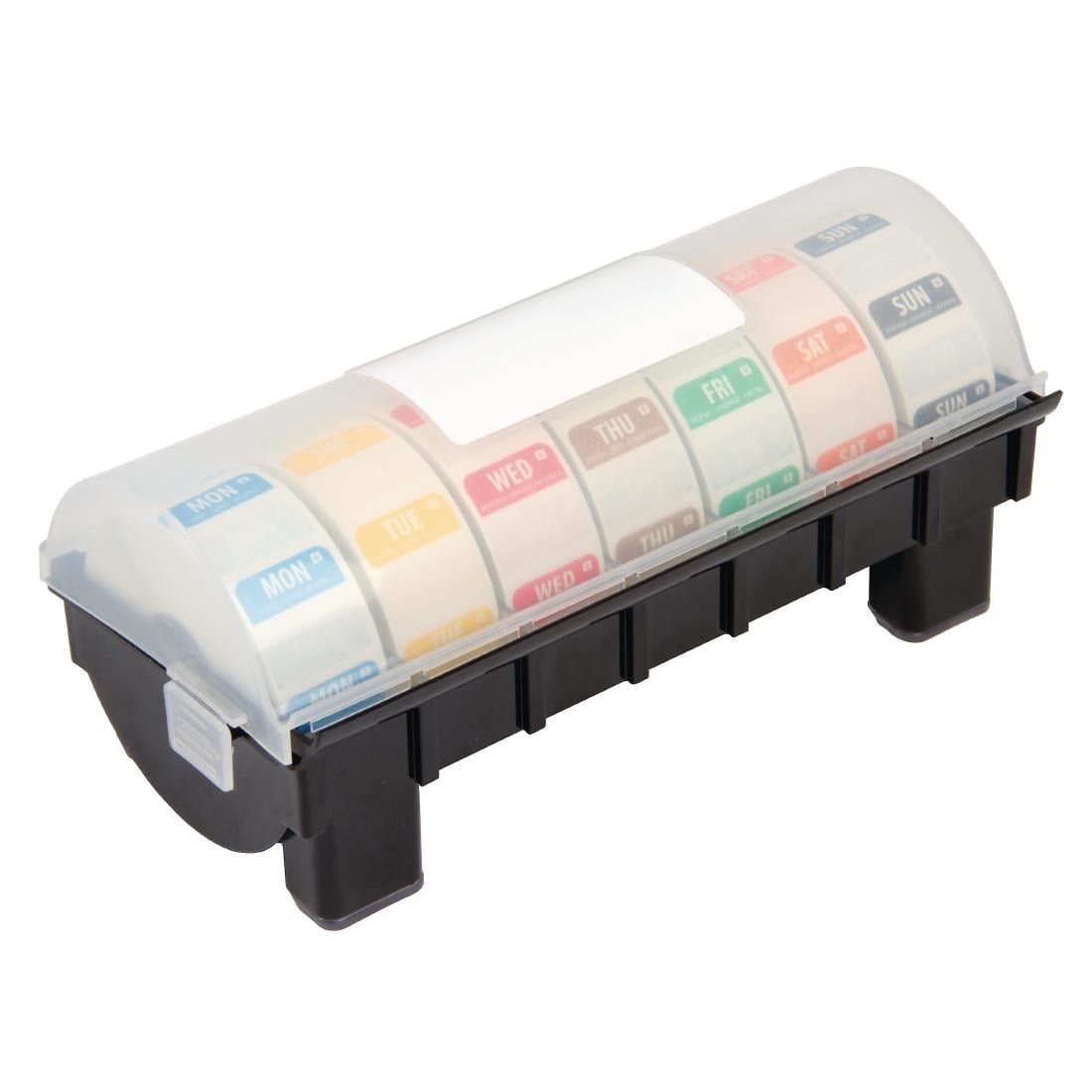 Kit étiquettes alimentaires solubles code couleur et distributeur plastique Hygiplas 24mm — GH474