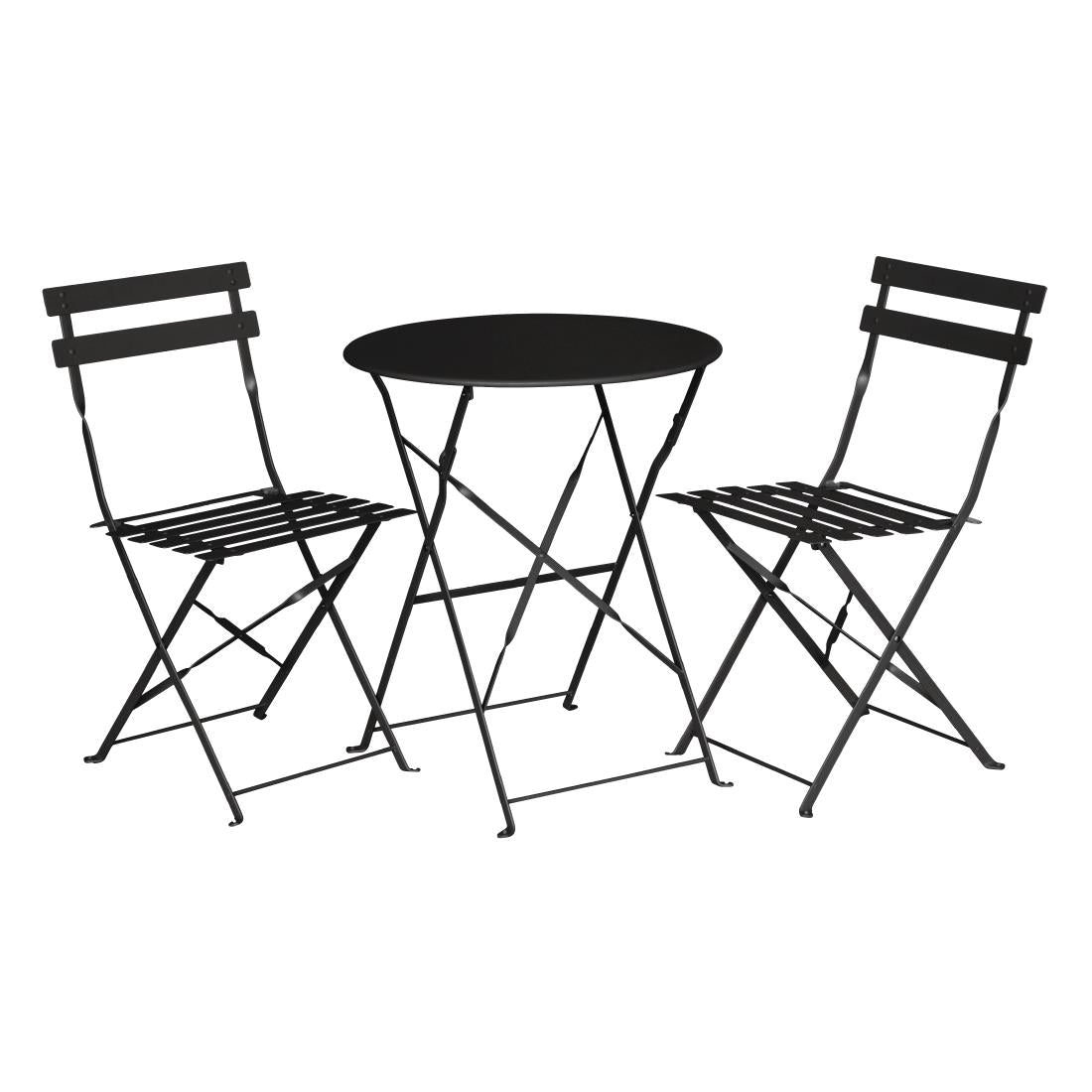 Table de terrasse en acier Bolero noire — GH558