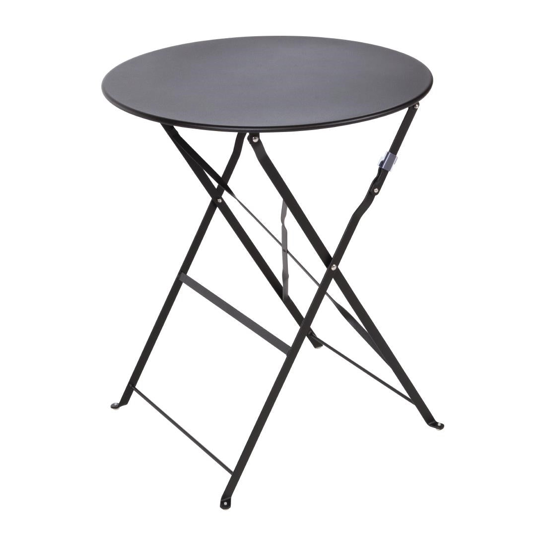 Table de terrasse en acier Bolero noire — GH558