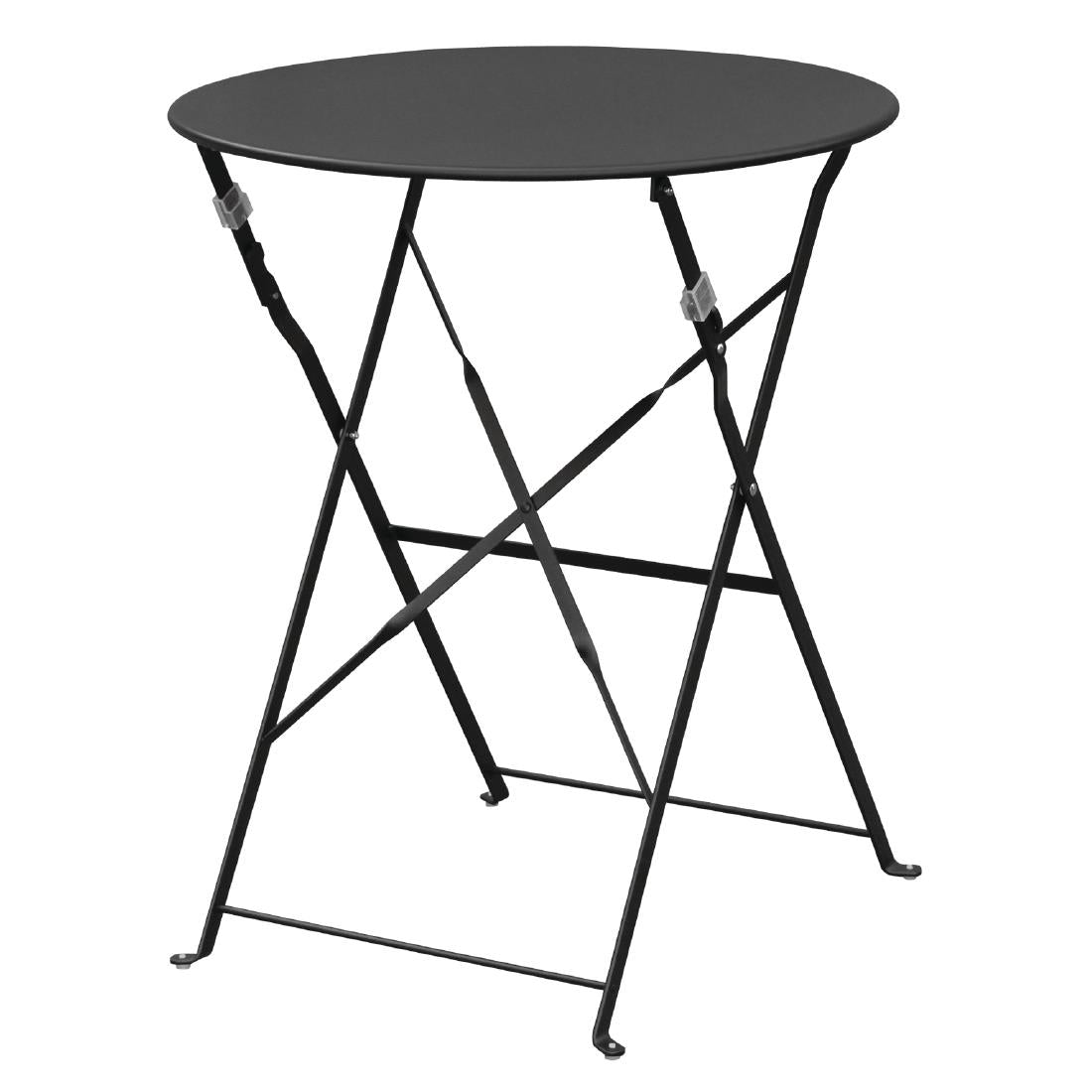 Table de terrasse en acier Bolero noire — GH558