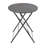 Table de terrasse en acier Bolero noire — GH558