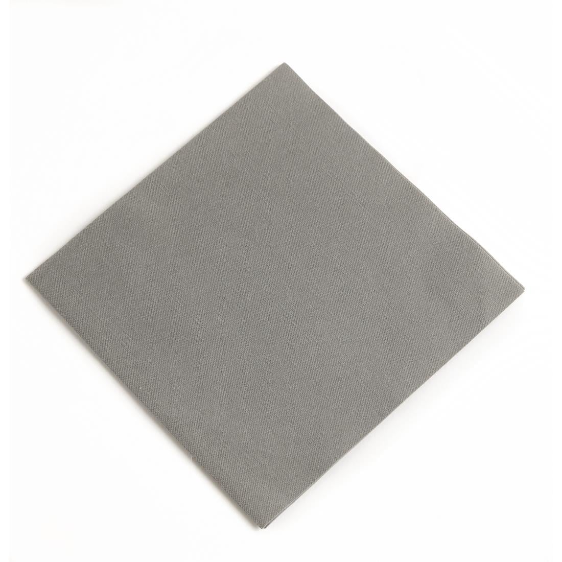 Serviettes déjeuner ouate gris granite compostables Duni 400mm (lot de 750) — GJ122