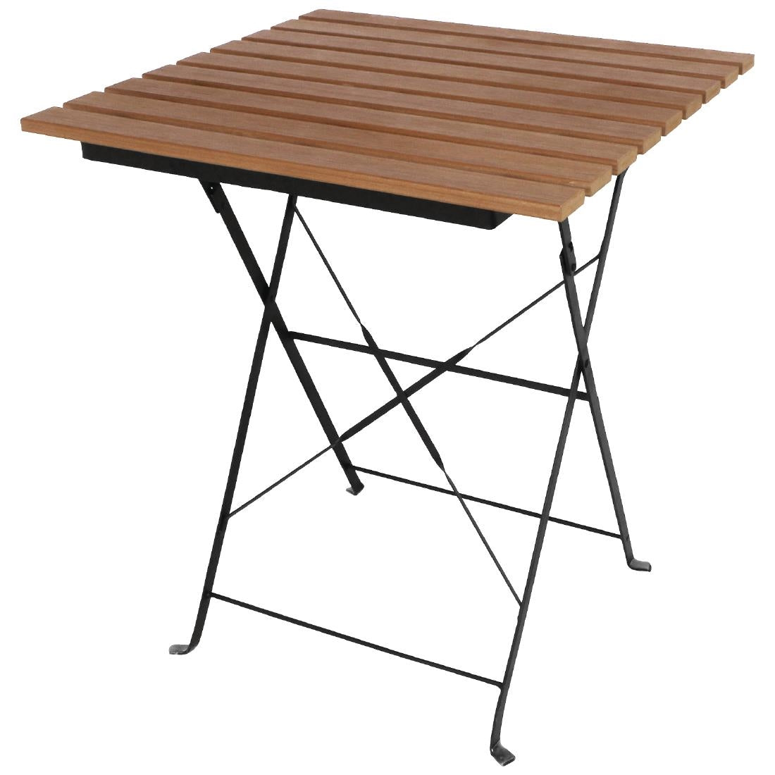 Table bistro carrée en imitation bois Bolero 600mm — GJ765