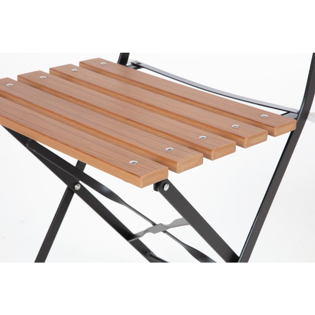 Chaises bistro en imitation bois Bolero (lot de 2) — GJ766