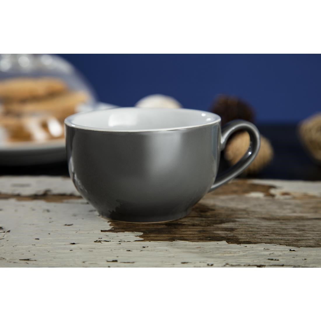 Tasse à café Olympia grise 228ml (Lot de 12) — GK075