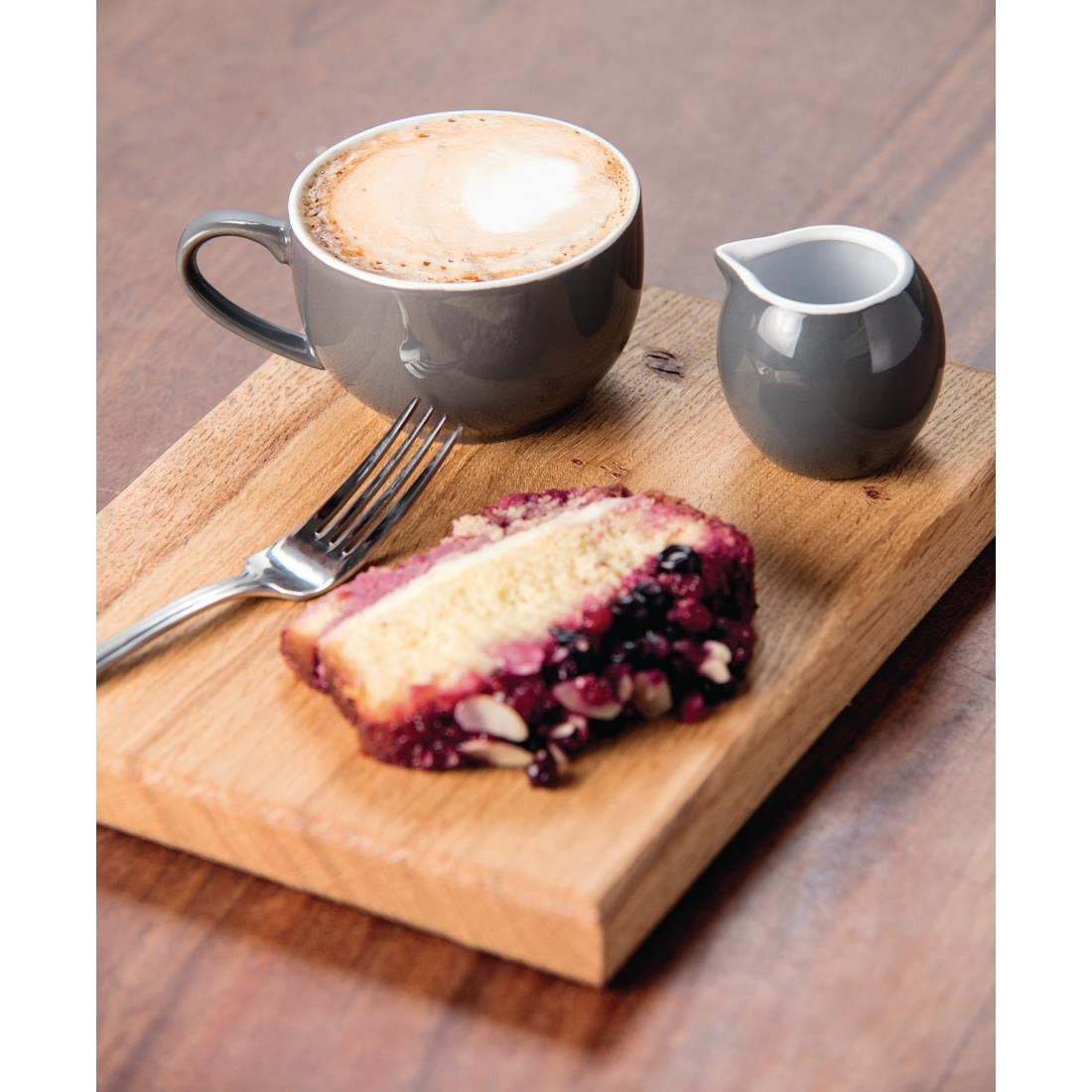 Tasses à cappuccino Olympia Café grises 340 ml (lot de 12) — GK078
