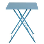 Table de terrasse carrée en acier Bolero bleu turquoise 600mm — GK985
